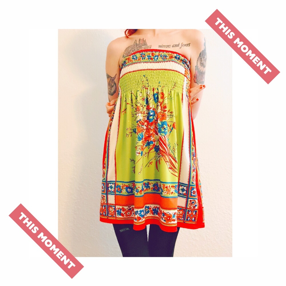 Funky Floral Halter Dress ✌️